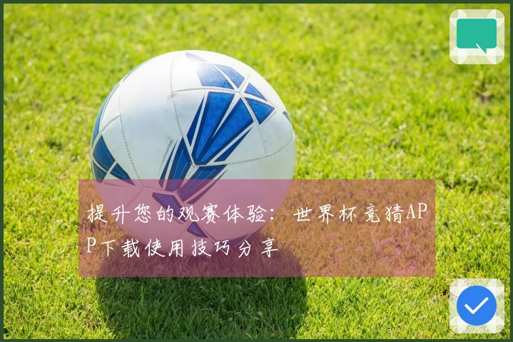 提升您的观赛体验：世界杯竞猜APP下载使用技巧分享